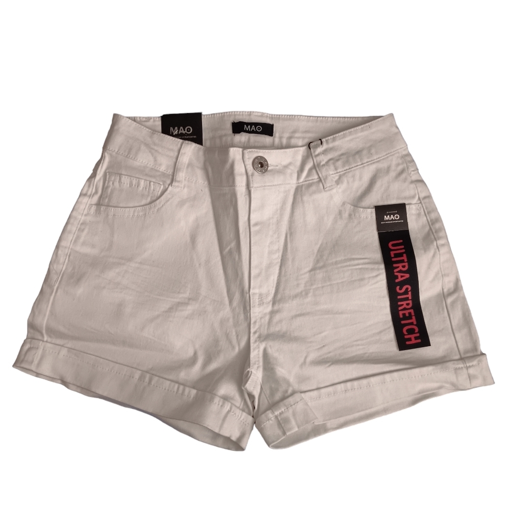 MAO Casual White Ultra Stretch Shorts Women's Size Small NWT